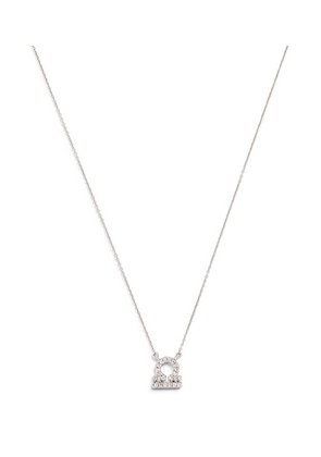 Engelbert White Gold And Diamond Star Sign Libra Necklace