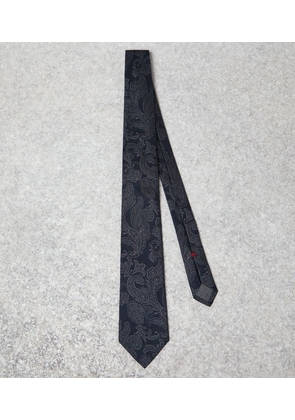 Brunello Cucinelli Silk-Wool Paisley Tie