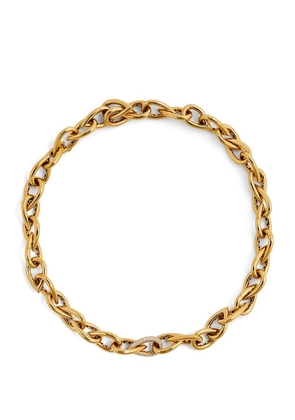 Engelbert Yellow Gold And Diamond Drop Links Necklace