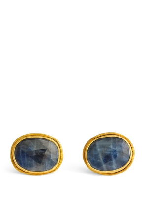 Brooski Gold And Blue Sapphire Cufflinks
