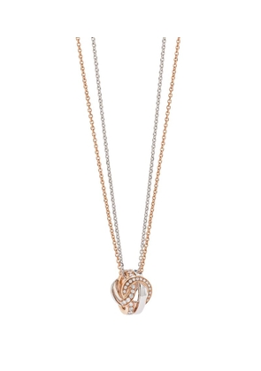 Boodles Rose Gold, White Gold And Diamond Knot Pendant Necklace