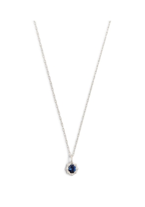 Bleue Burnham Sterling Silver And Sapphire Bamboo Pendant Necklace