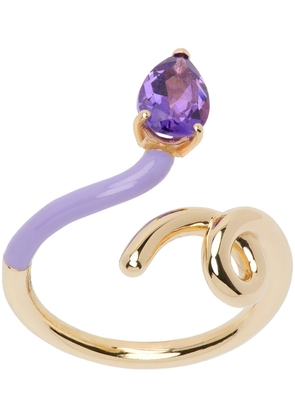Bea Bongiasca Gold & Purple Vine Ring