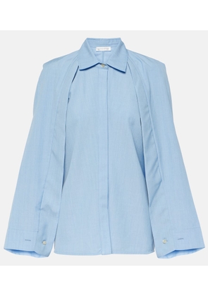 Victoria Beckham Caped virgin wool shirt