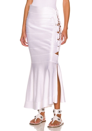 ALAÏA Edition 1986 Long Skirt in Blanc - White. Size 38 (also in 40).