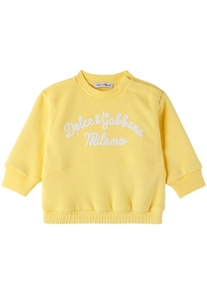 Dolce & Gabbana Baby Yellow Printed Logo Sweatshirt