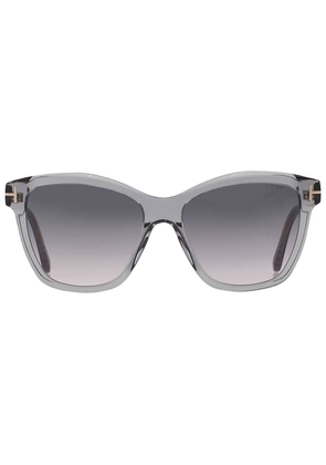 Tom Ford Lucia Smoke Butterfly Ladies Sunglasses FT1087 20A 54