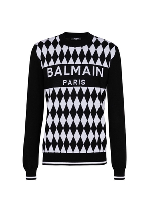 Balmain Diamond Jacquard Logo Sweater