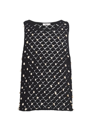 Commas Shell-Embellished Tank Top