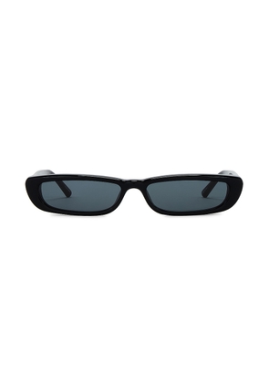 THE ATTICO Thea Narrow Sunglasses in Black  Silver  & Grey - Black. Size all.