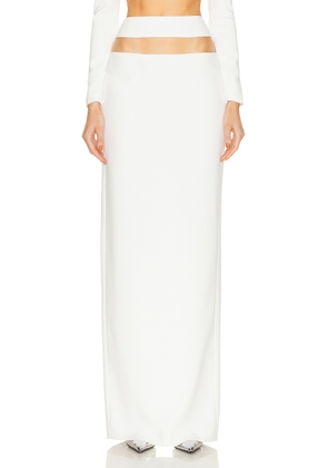 MONOT Cut Out Maxi Skirt in White - White. Size 6 (also in ).