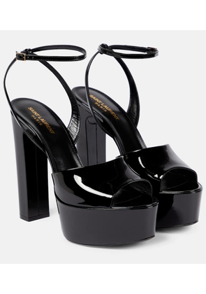 Saint Laurent Jodie 145 patent leather platform sandals