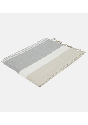 Brunello Cucinelli Striped linen beach towel
