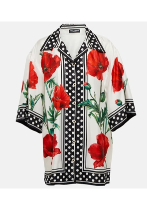 Dolce&Gabbana Floral silk oversized shirt