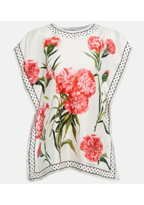 Dolce&Gabbana Floral oversized silk top