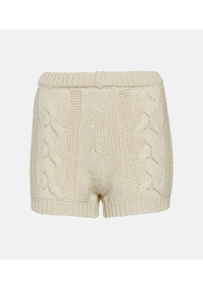 Magda Butrym Cable-knit cashmere shorts