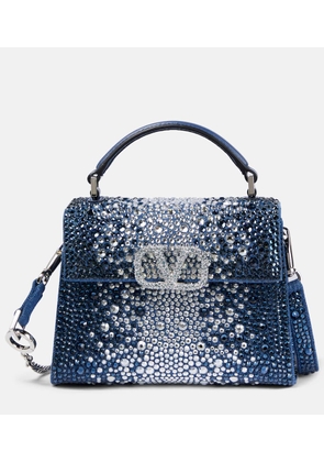 Valentino Garavani VSling Mini embellished denim tote bag