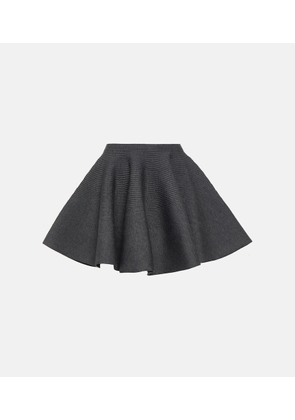 Alaïa Ribbed-knit wool-blend miniskirt