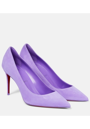 Christian Louboutin Kate 85 patent suede pumps
