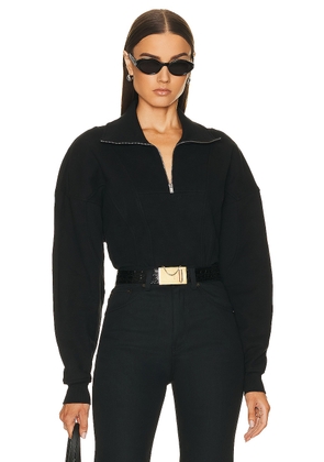 Saint Laurent Half Zip Sweater in Noir - Black. Size S (also in XS).