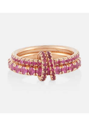 Spinelli Kilcollin Delphinus Rouge Petite Deux 18kt gold ring with sapphires and rubies