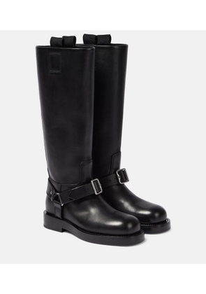 Burberry Saddle leather knee-high boots
