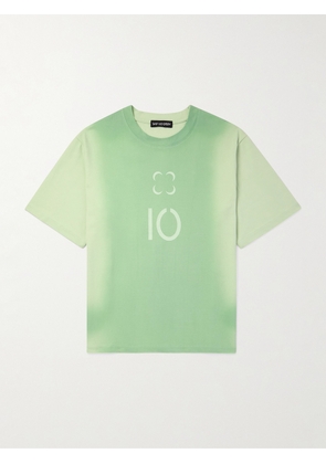 SAIF UD DEEN - Logo-Print Cold-Dyed Cotton-Jersey T-Shirt - Men - Green - S