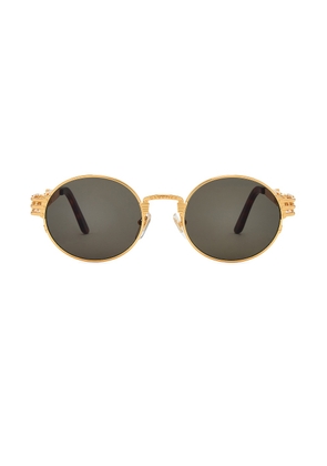 Jean Paul Gaultier Double Resort Sunglasses in Gold - Metallic Gold. Size all.