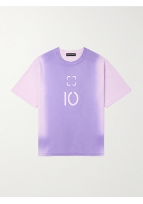 SAIF UD DEEN - Logo-Print Cold-Dyed Cotton-Jersey T-Shirt - Men - Purple - S