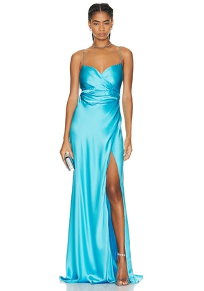 The Sei Wrap Gown in Sky - Blue. Size 6 (also in 2).