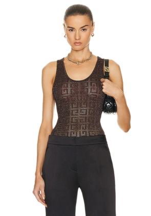 Givenchy Monogram Tank Top in Bronze - Brown. Size S (also in ).