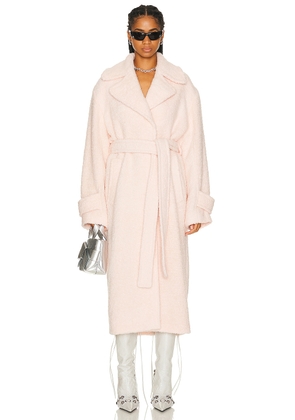 Acne Studios Belted Coat in Powder Pink - Blush. Size 36 (also in ).