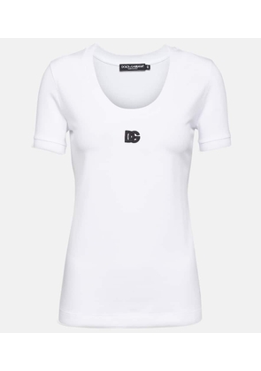 Dolce&Gabbana Logo cotton-blend jersey T-shirt