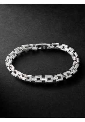 MAD - Hatton Labs Infinity Sterling Silver Cubic Zirconia Chain Bracelet - Men - Silver
