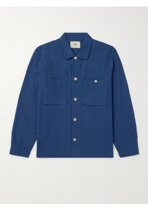 Folk - Cotton Overshirt - Men - Blue - 1