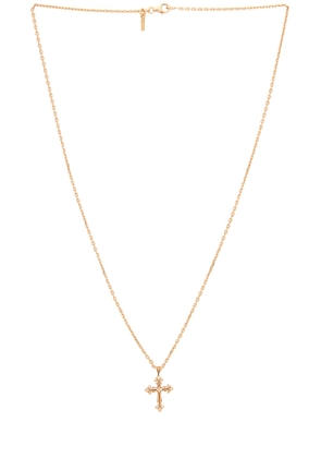 Emanuele Bicocchi Gold Fleury Cross Necklace in Gold - Metallic Gold. Size all.