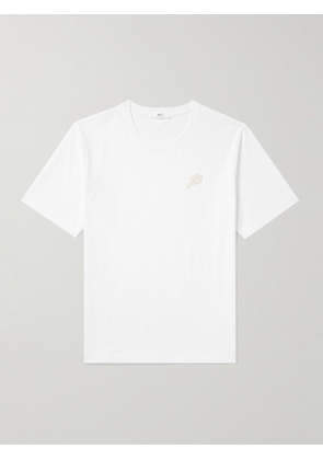 Mr P. - Logo-Appliquéd Organic and Recycled Cotton-Jersey T-Shirt - Men - White - XS