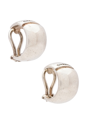 chanel Chanel Cuff Earrings in Silver - Metallic Silver. Size all.