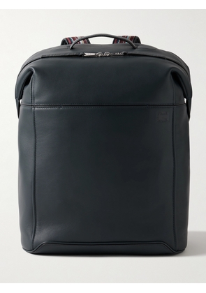 Paul Smith - Logo-Embossed Leather Backpack - Men - Blue