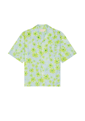 Marni S/S Shirt in Aquamarine - Baby Blue,Green. Size 48 (also in 50, 52).