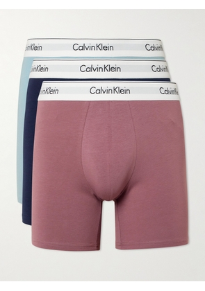 Calvin Klein Underwear - Three-Pack Stretch-Cotton Boxer Briefs - Men - Blue - S