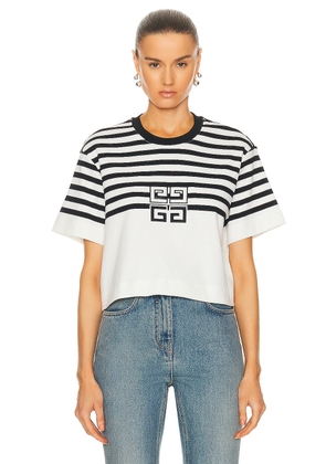 Givenchy Cropped Masculine T Shirt in White & Black - White. Size L (also in M, S).
