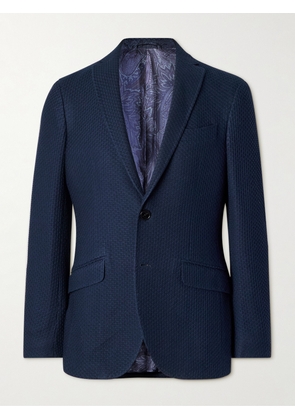 Etro - Textured-Cotton Blazer - Men - Blue - IT 46