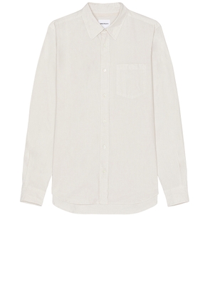 Norse Projects Osvald Cotton Tencel Shirt in Marble White - White. Size M (also in XL/1X).