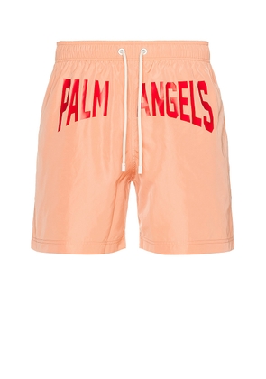 Palm Angels Pa City Swim Short in Pink & Red - Coral. Size L (also in S, XL/1X).