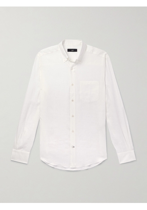 Dunhill - Button-Down Collar Linen Shirt - Men - White - S
