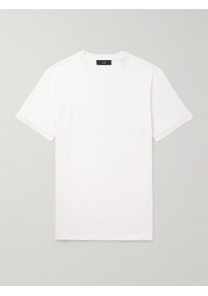 Dunhill - Linen and Cotton-Blend Jersey T-Shirt - Men - White - S