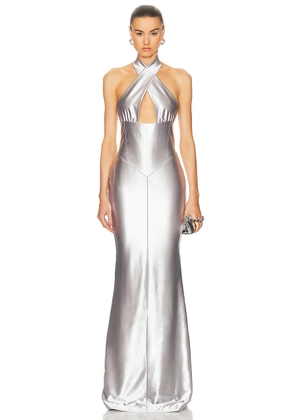 retrofete Charity Dress in Silver - Metallic Silver. Size XL (also in S).