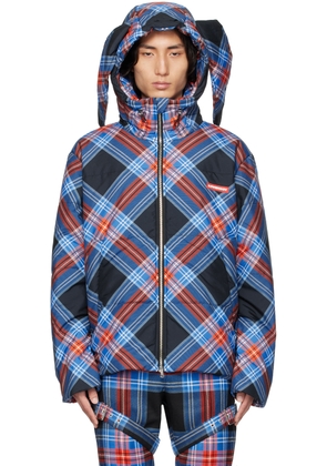 Charles Jeffrey LOVERBOY Red & Blue Bunny Puffer Jacket