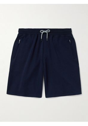 Brunello Cucinelli - Straight-Leg Cotton-Blend Jersey Drawstring Shorts - Men - Blue - XS